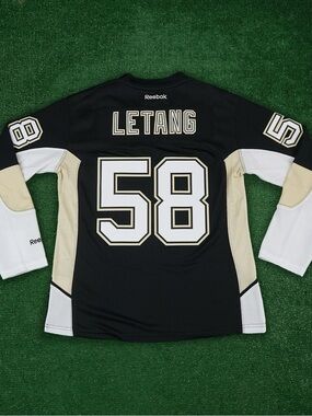 Reebok Kris Letang #58 Black Hockey Jersey